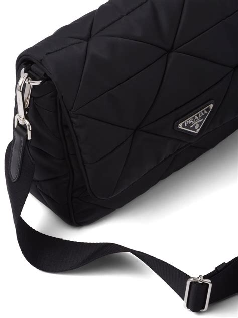 prada black pebbled leather shoulder bag|prada padded nylon shoulder bag.